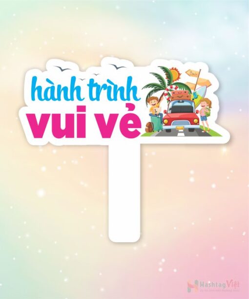 Hashtag cầm tay hành trình vui vẻ