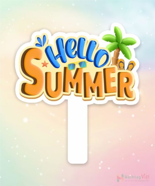 Hashtag cầm tay hello summer - Hình ảnh 2