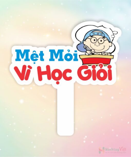Hashtag cầm tay mệt mỏi vì học giỏi