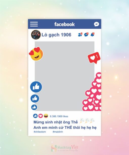 Khung chụp hình Facebook công ty Lò Gạch - Hình ảnh 2