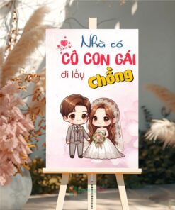 Bảng tên đám cưới vui nhộn nhà có cô con gái đi lấy chồng