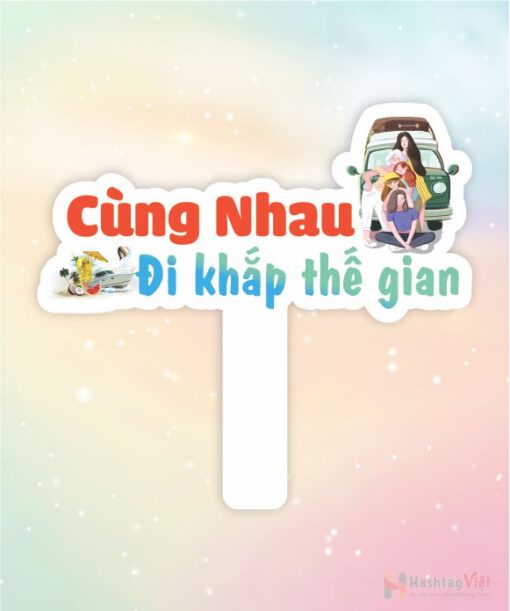 Hashtag cầm tay cùng nhau đi khắp thế gian