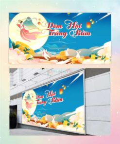 Backdrop trung thu đêm hội trăng rằm