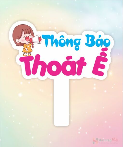 Hashtag cầm tay thông báo thoát ế