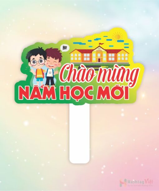 Hashtag cầm tay chào mừng năm học mới