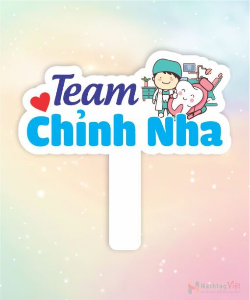 Hashtag cầm tay team chỉnh nha