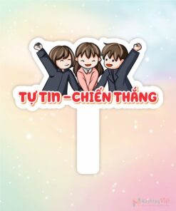 Hashtag cầm tay tự tin chiến thắng
