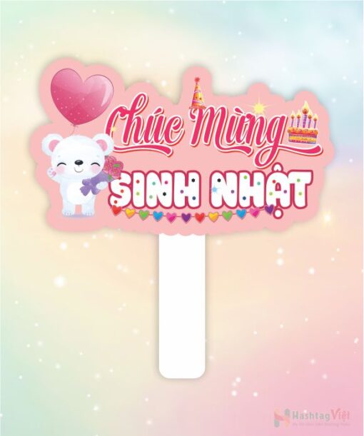 Hashtag cầm tay chúc mừng sinh nhật