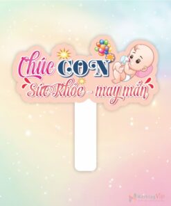 Hashtag cầm tay chúc con sức khoẻ may mắn