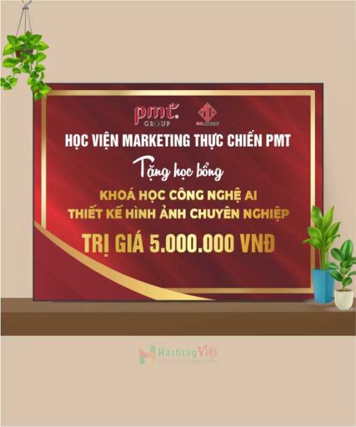 Bảng trao giải thưởng học viện PMT