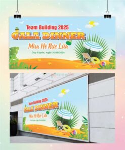 Backdrop team building mùa hè rực lửa