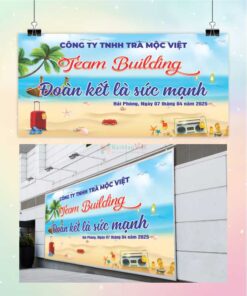 Backdrop team building đoàn kết là sức mạnh