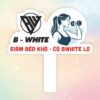 Hashtag cầm tay GYM B-White