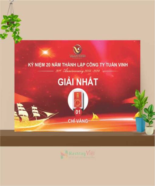 Bảng trao giải thưởng công ty Tuấn Vinh