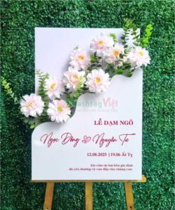Bảng cổng cưới cắm hoa