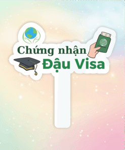 Hashtag cầm tay chứng nhận đậu visa