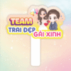 Hashtag cầm tay team trai xinh gái đẹp