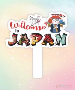 Hashtag cầm tay welcome to Japan