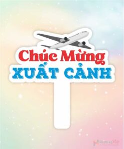 Hashtag cầm tay chúc mừng xuất cảnh