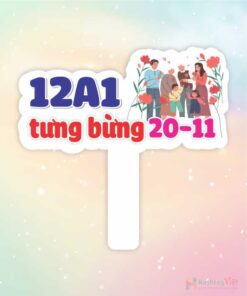 Hashtag cầm tay 12A1 tưng bừng 20-11