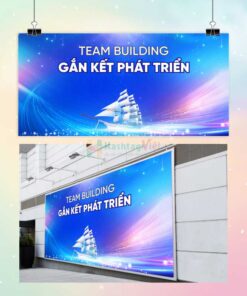 Backdrop team building gắn kết phát triển