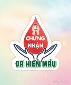 Hashtag cầm tay chứng nhận đã hiến máu