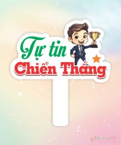 Hashtag cầm tay tự tin chiến thắng