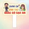 Hashtag cầm tay chăm chỉ sáng tạo khắc có gạo ăn
