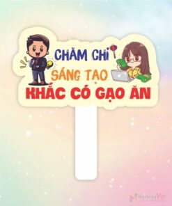 Hashtag cầm tay chăm chỉ sáng tạo khắc có gạo ăn