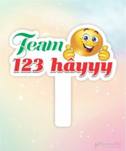 Hashtag cầm tay team 123 hâyyy