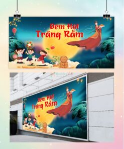 Banner trung thu đêm hội trăng rằm