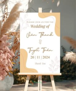 Bảng tên đám cưới Văn Thanh - Tuyết Trần