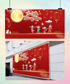 Backdrop vui hội trăng rằm
