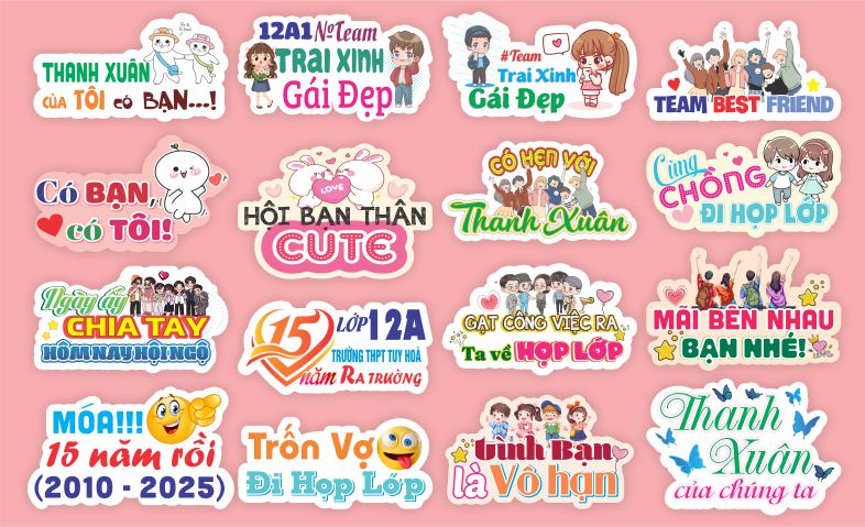 Hashtag cầm tay họp lớp