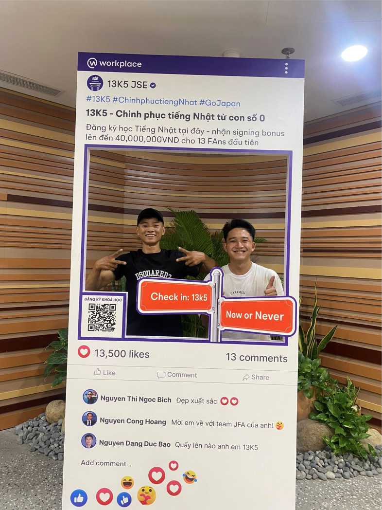 Khung check in sự kiện