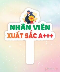 Hashtag cầm tay nhân viên xúc xắc