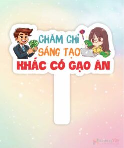 Hashtag cầm tay chăm chỉ sáng tạo khắc có gạo ăn