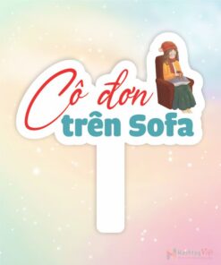 Hashtag cầm tay cô đơn trên sofa