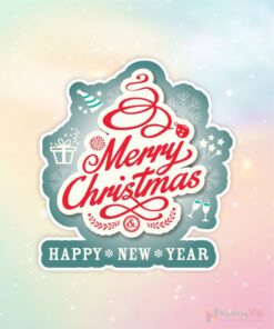 Hashtag merry christmas and happy new year