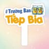 Hashtag cầm tay trưởng ban tiếp bia