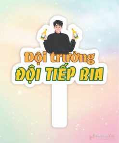 Hashtag cầm tay trưởng ban tiếp bia