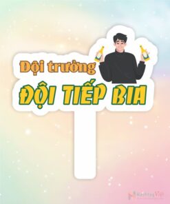 Hashtag cầm tay trưởng ban tiếp bia