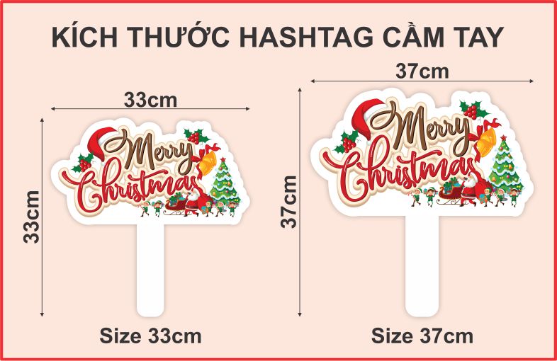 Kích thước Hashtag Noel