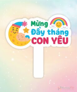Hashtag cầm tay mừng đầy tháng con yêu