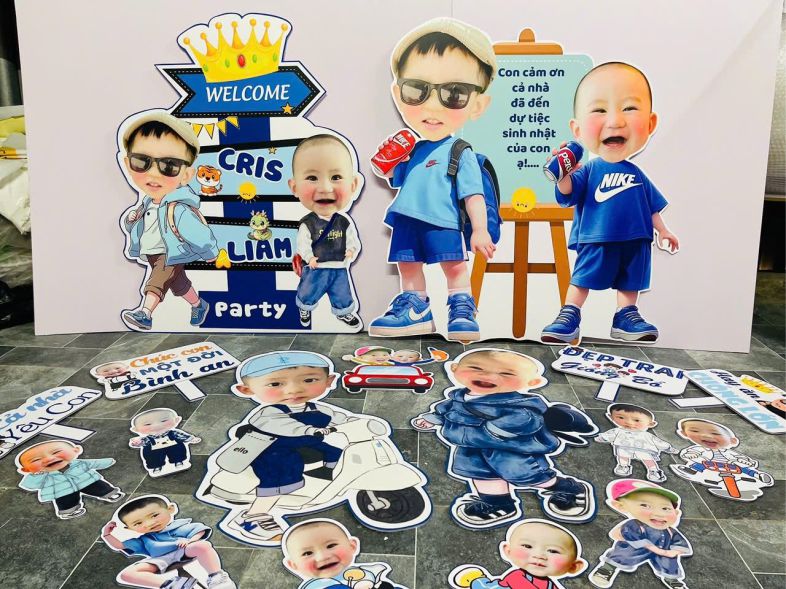 Hashtag chibi sinh nhật cho bé
