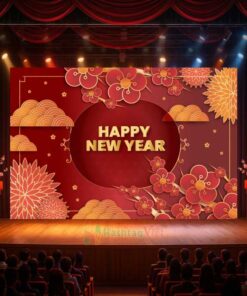 Backdrop Tết Happy New Year