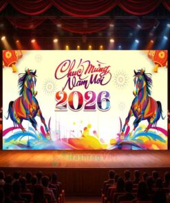 Backdrop chúc mừng năm mới 2026