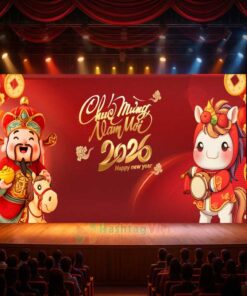 Backdrop chúc mừng năm mới 2026