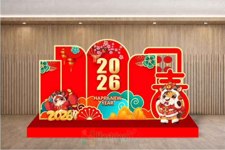 Backdrop Tết formex