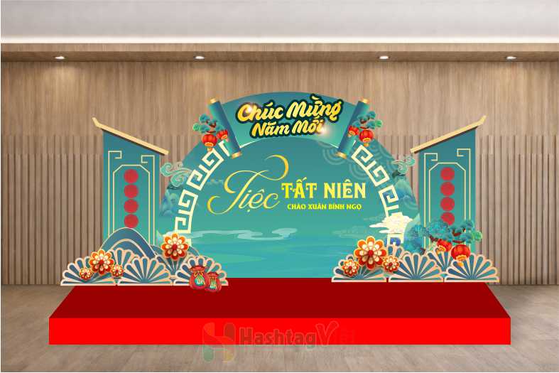 Thi công khung check in tết